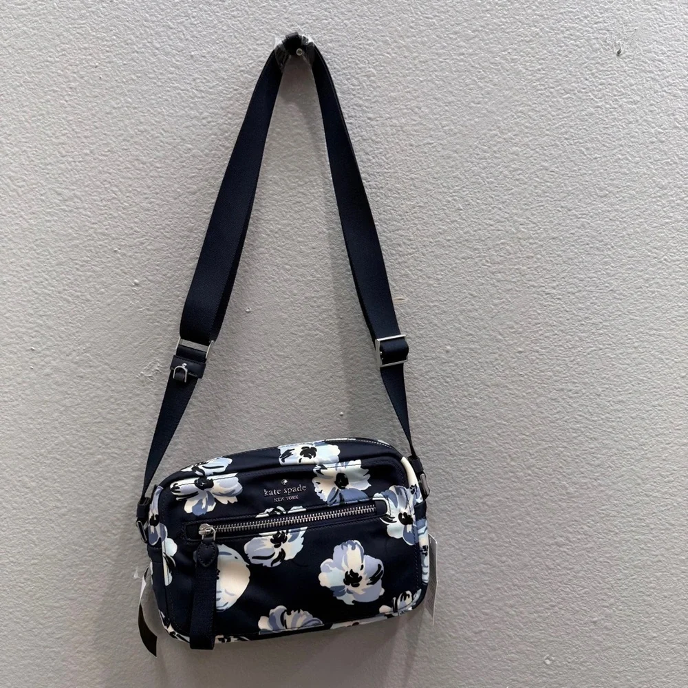 Kate Spade New York Nylon Camera Bag Purse Chelsea Regal Floral Crossbody